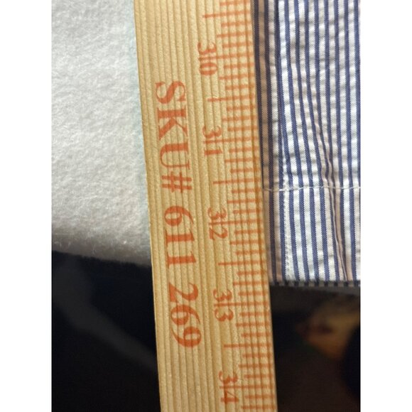 Brooks Brother Seersucker Striped Mens Pants Size 34x34 Blue & White Cotton - Picture 2 of 11